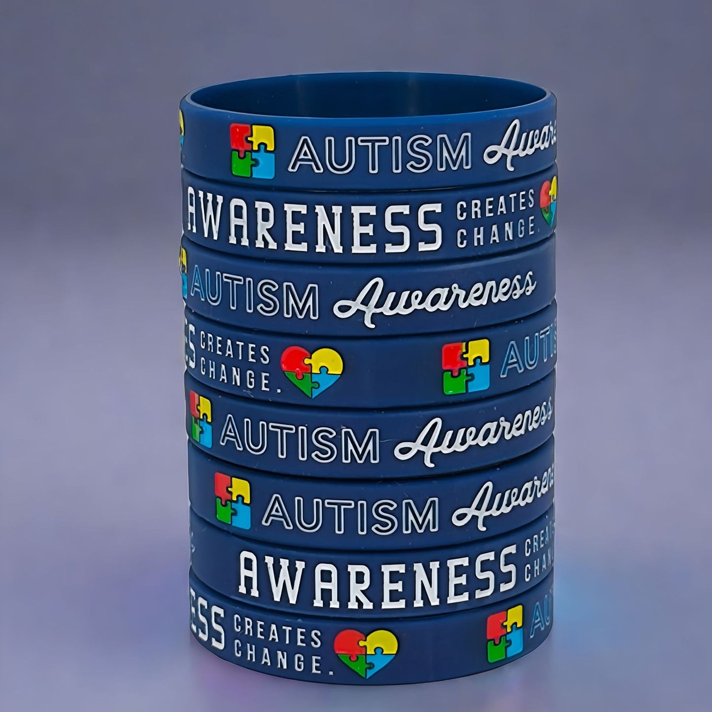 Autism Awareness Puzzle Piece Silicone Wristbands