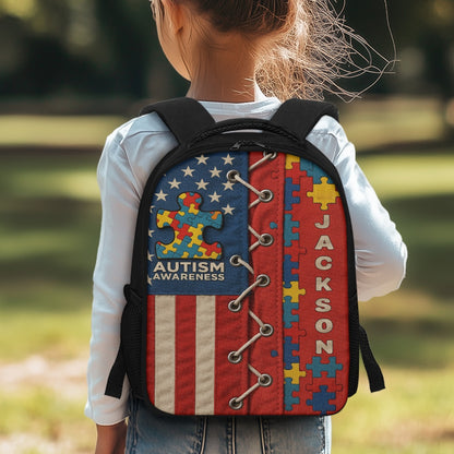Personalized  Name Autism Awareness Children's Backpack