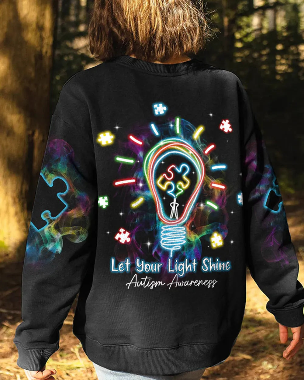 Let Your Light Shine Women's Autism Awareness Shirts