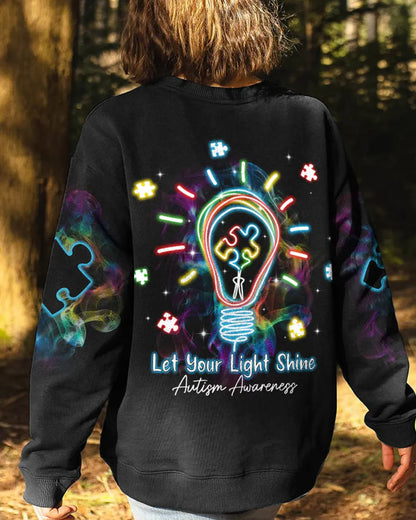 Let Your Light Shine Women's Autism Awareness Shirts