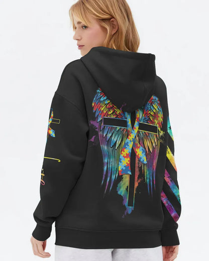 Faith Hope Love Wings Cross Women's Autism Awareness Shirts