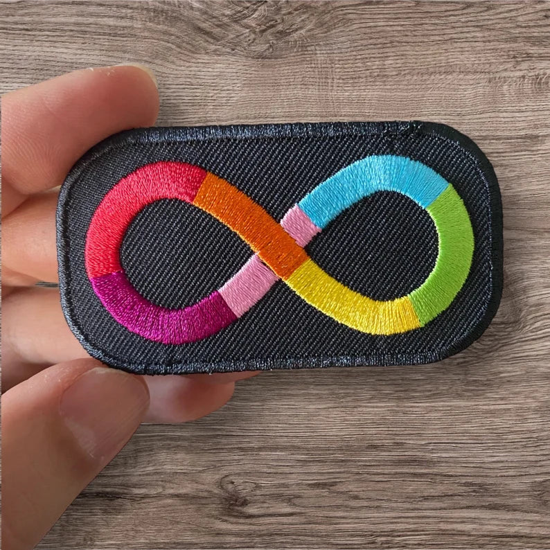 Autism Acceptance Infinity Embroidered Iron-On Patch