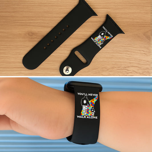 Autism Silicone Band Watch : You'll Never Walk Alone