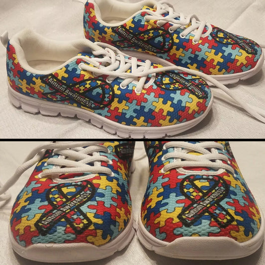 Autism Awareness Sneakers, Autism Awareness Ribon