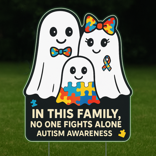 Autism Awareness Halloween Yard Sign