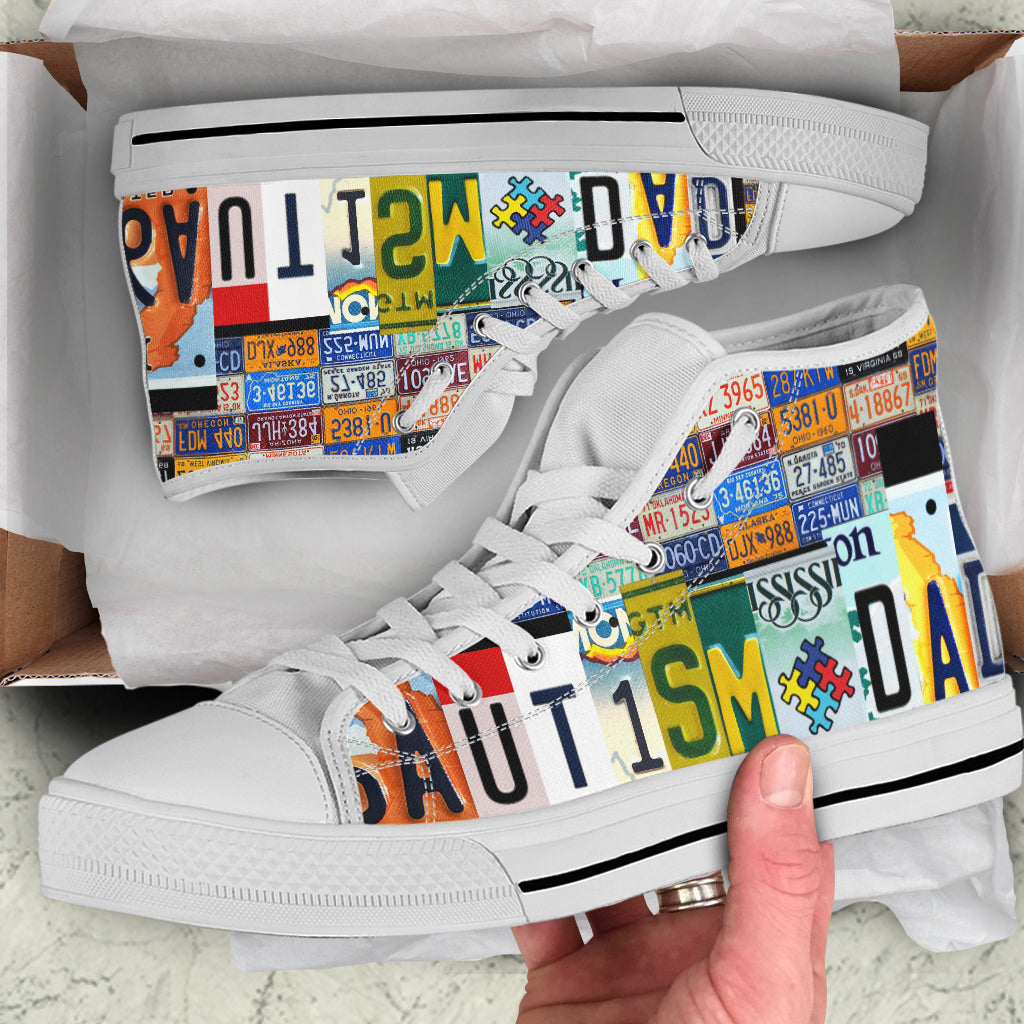 Autism Dad High Top Shoes