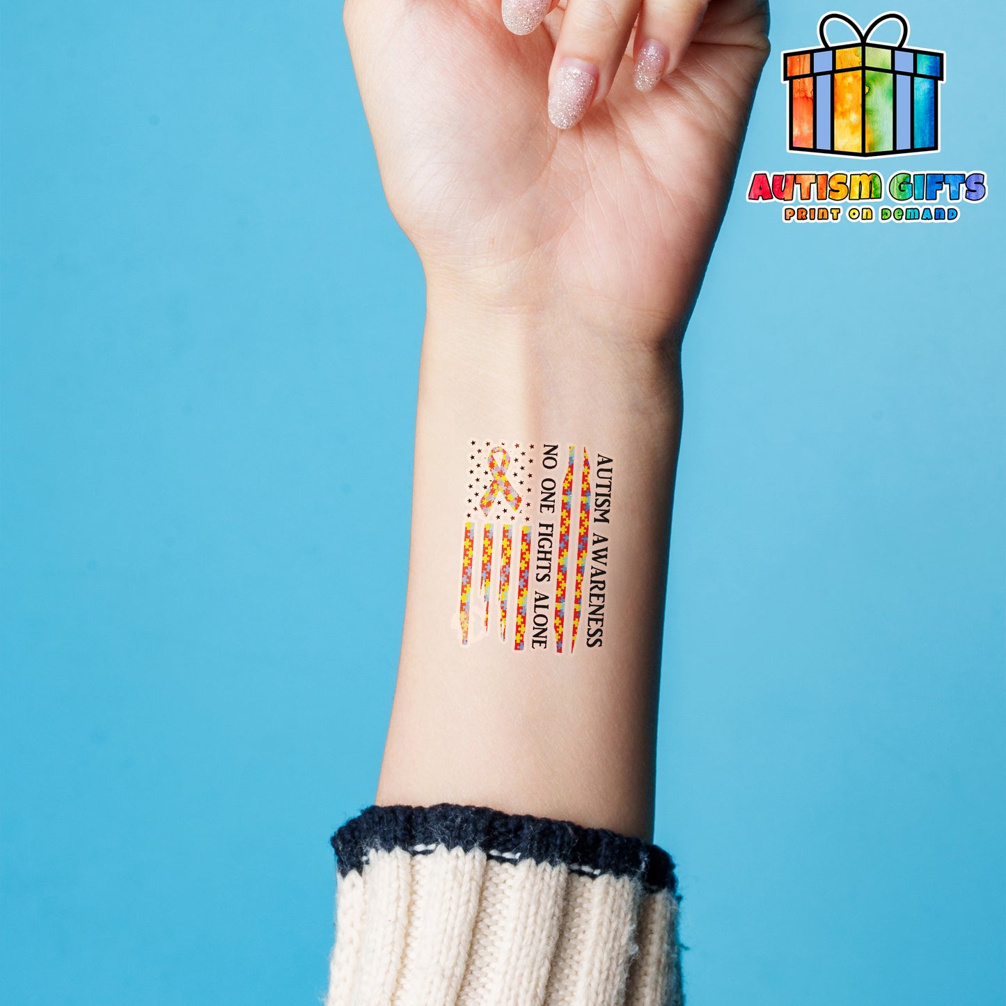 No One Fights Alone Tattoo Sticker