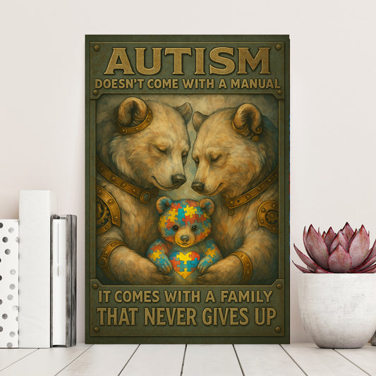 Autism Awareness Poster : A Family That Never Gives Up