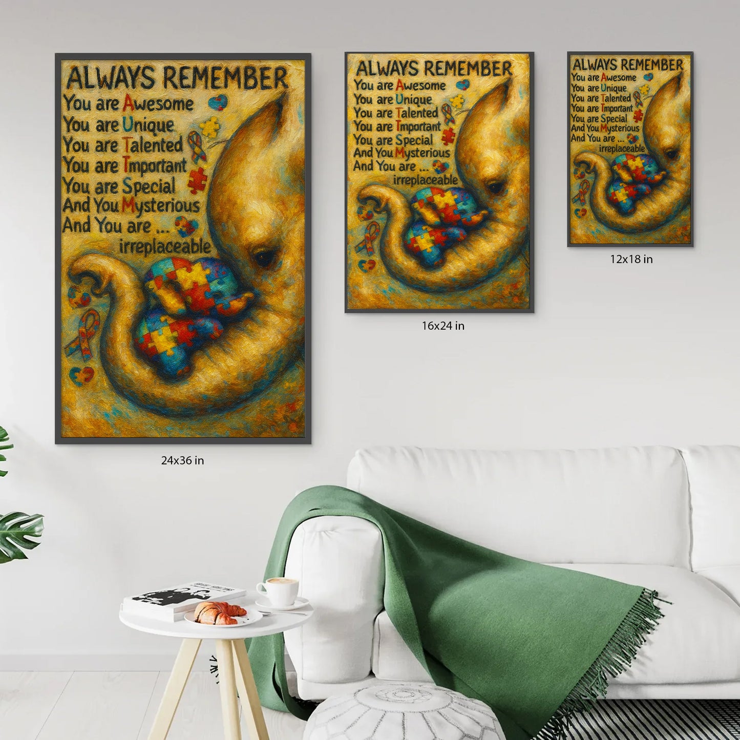 Autism Poster/Canvas : Always Remember