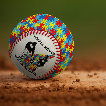 Autism Baseball Ball : You'll Never Walk Alone
