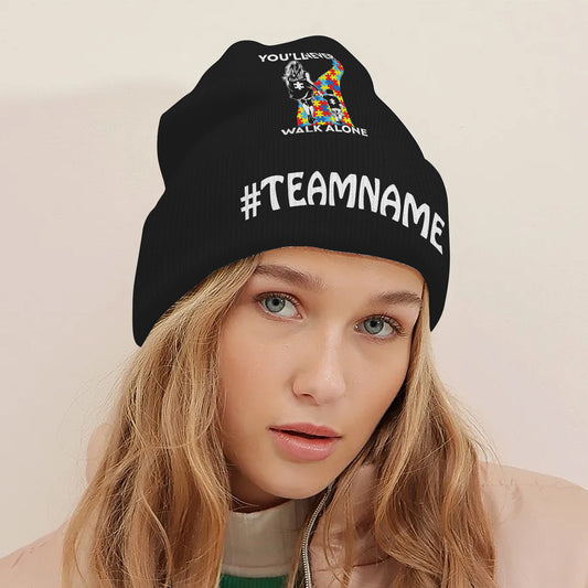 Autism Beanie Hat : You'll Never Walk Alone