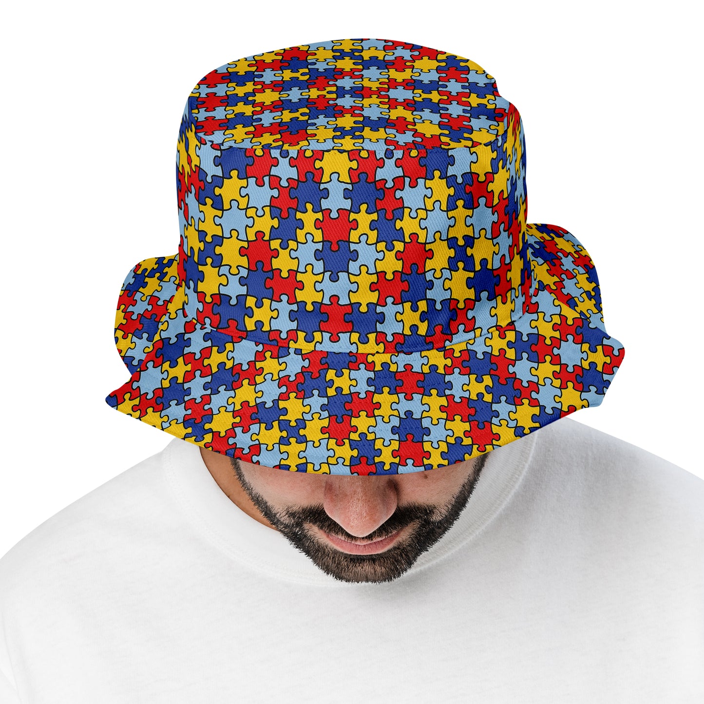 All-Over Print Autism Awareness Puzzle Design Bucket Hat
