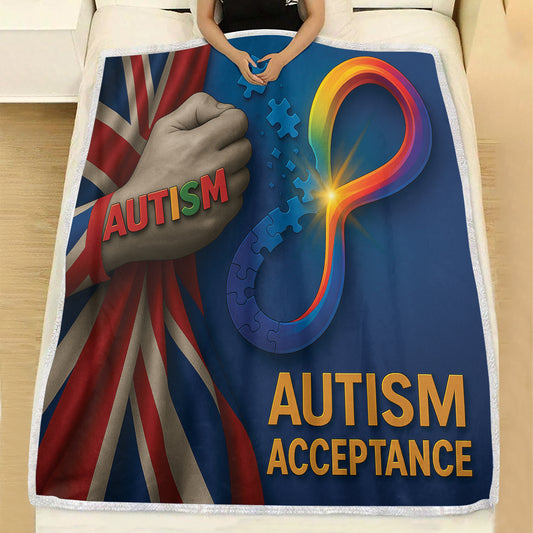 Autism Awareness Fleece Blanket : Autism Acceptance