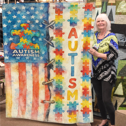 Autism Premium Fleece Blanket