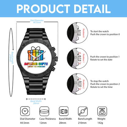 Autism Stainless Steel Watch : His Fight Is My Fight