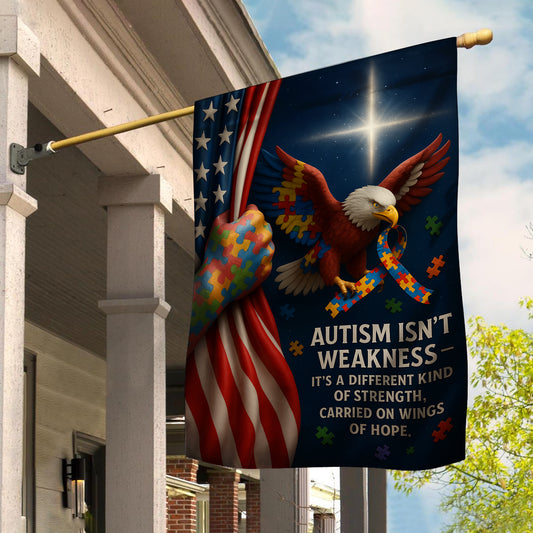 Autism Awareness House Flag – Strength, Hope, and Inspiration.