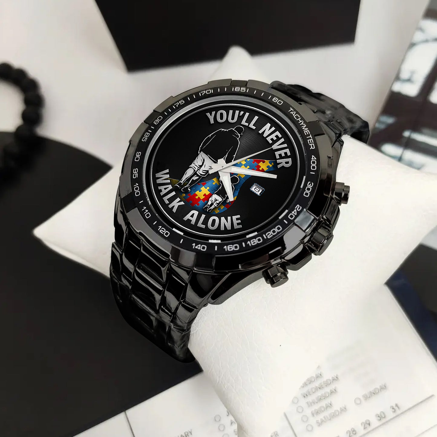 Autism Alloy Men Quartz Watch : You'll Never Walk Alone