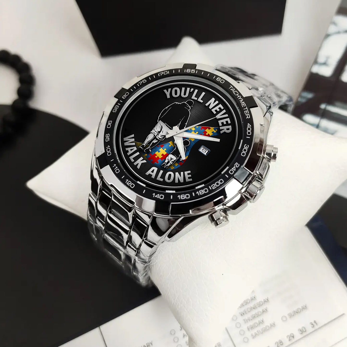 Autism Alloy Men Quartz Watch : You'll Never Walk Alone