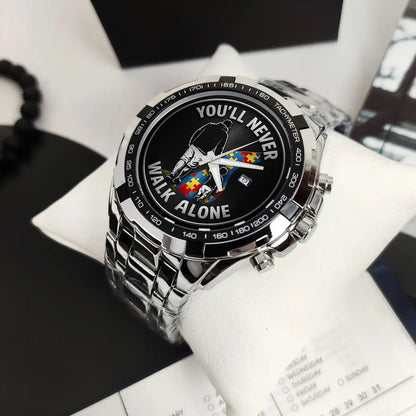Autism Alloy Men Quartz Watch : You'll Never Walk Alone