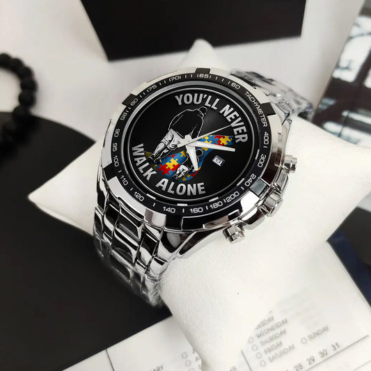 Autism Alloy Men Quartz Watch : You'll Never Walk Alone