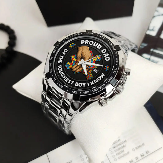 Autism Alloy Men Quartz Watch : Proud Autism Dad
