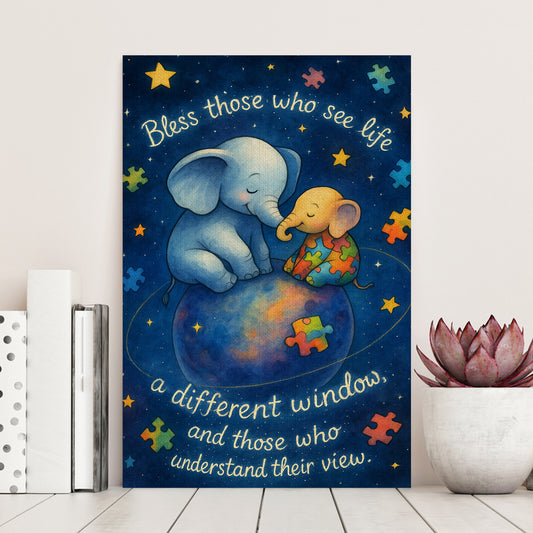 Autism Awareness Poster/Canvas – Bless Those Who See Life Differently