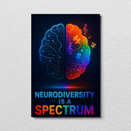 Autism Awareness Poster/Canvas : NEURODIVERSITY IS A SPECTRUM