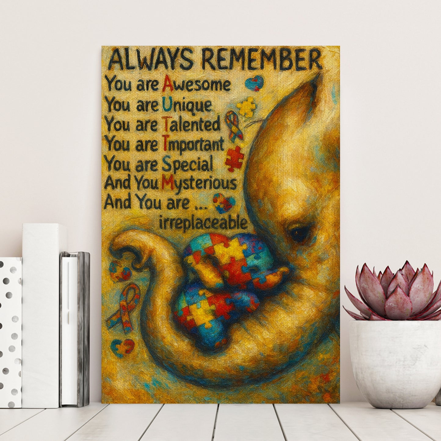 Autism Poster/Canvas : Always Remember