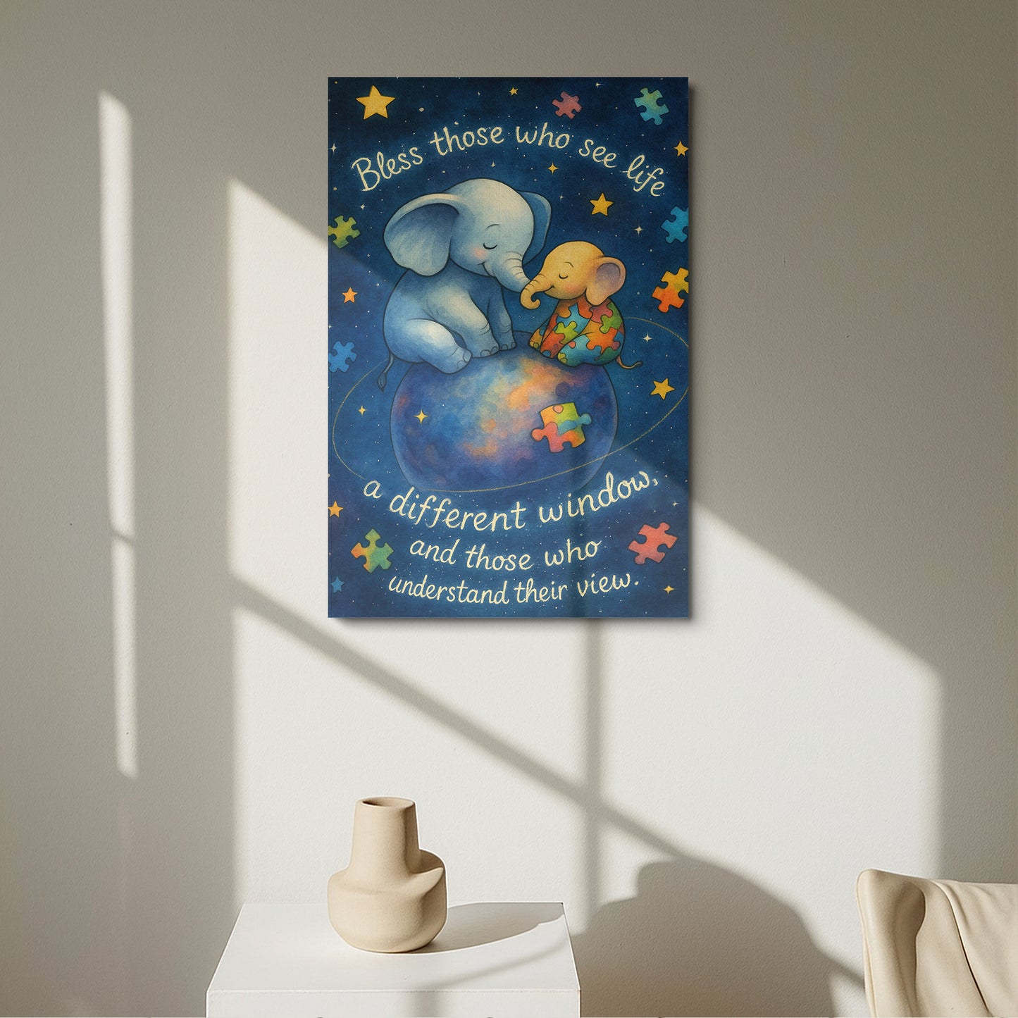 Autism Awareness Poster/Canvas – Bless Those Who See Life Differently