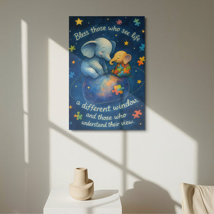 Autism Awareness Poster/Canvas – Bless Those Who See Life Differently
