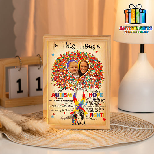 Personalized Autism Photo Frame Light Box : In This House