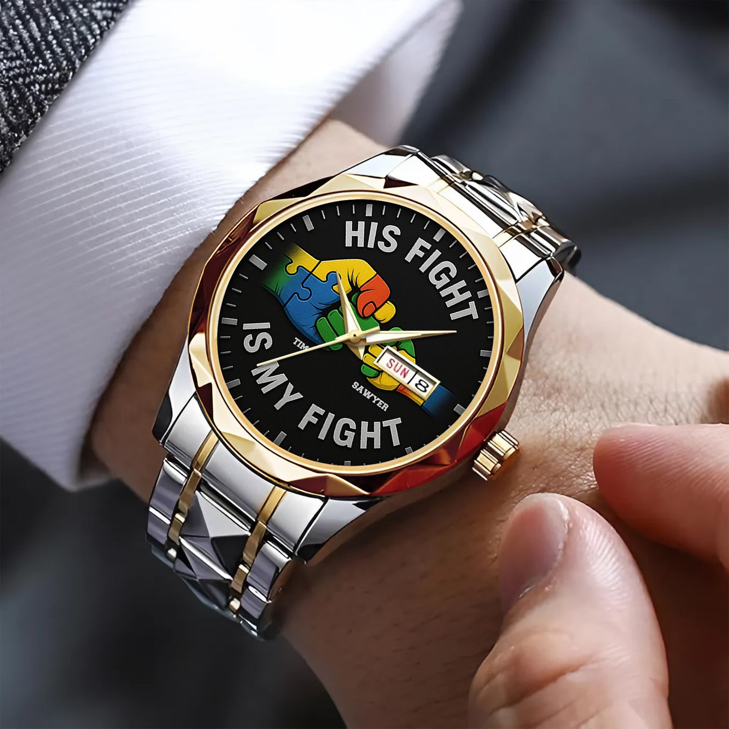 Autism Alloy Luxury Quartz Watch : His fight is my fight