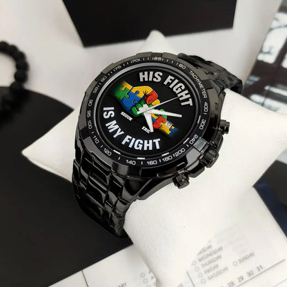 Autism Alloy Men Quartz Watch : His fight is my fight