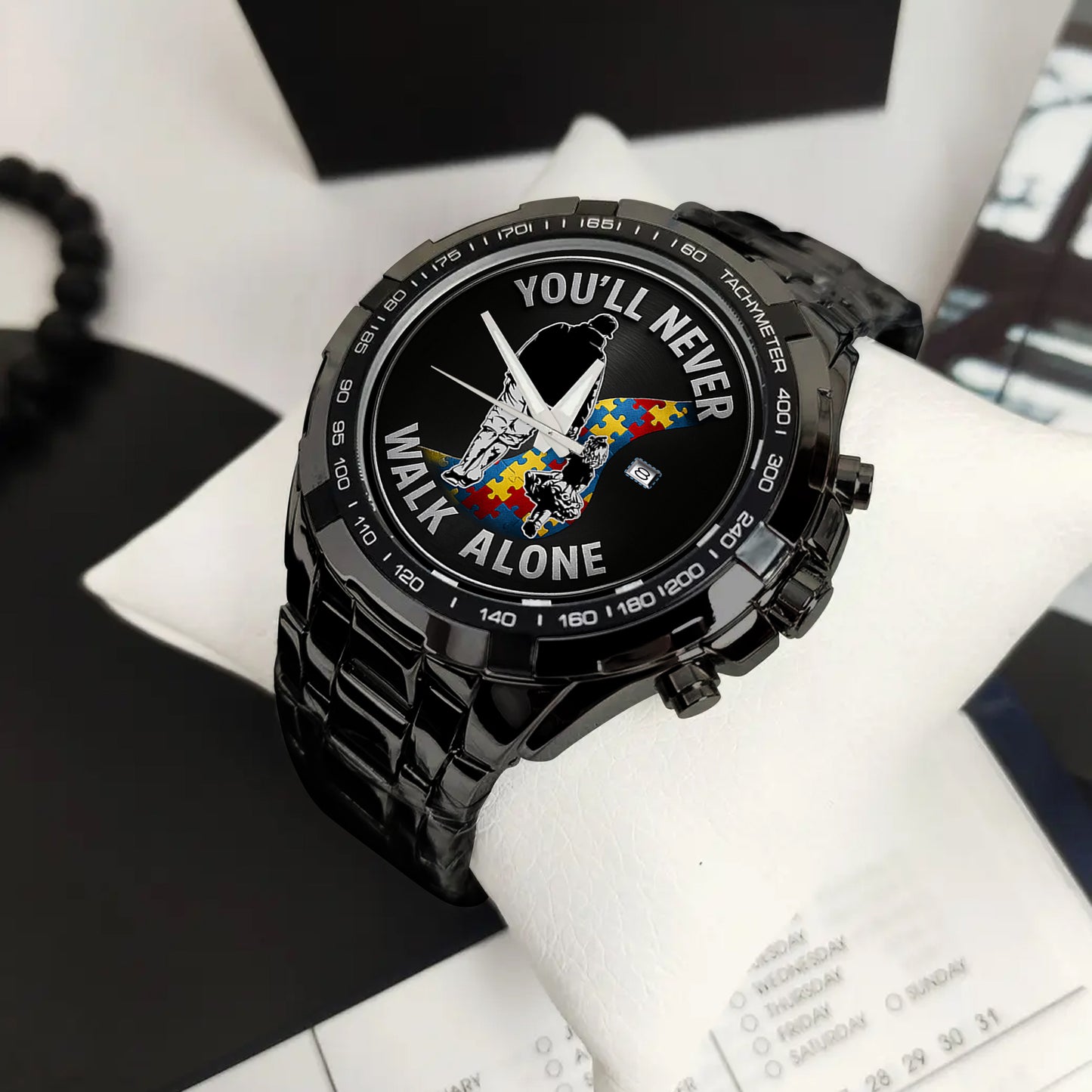 Autism Alloy Men Quartz Watch : You'll Never Walk Alone