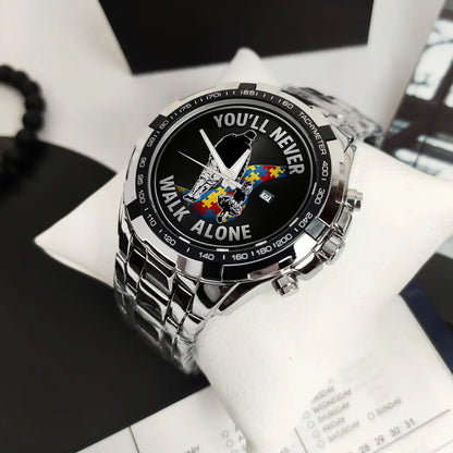 Autism Alloy Men Quartz Watch : You'll Never Walk Alone