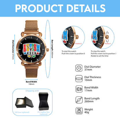 Autism Mom Mesh Strap Quartz Watch
