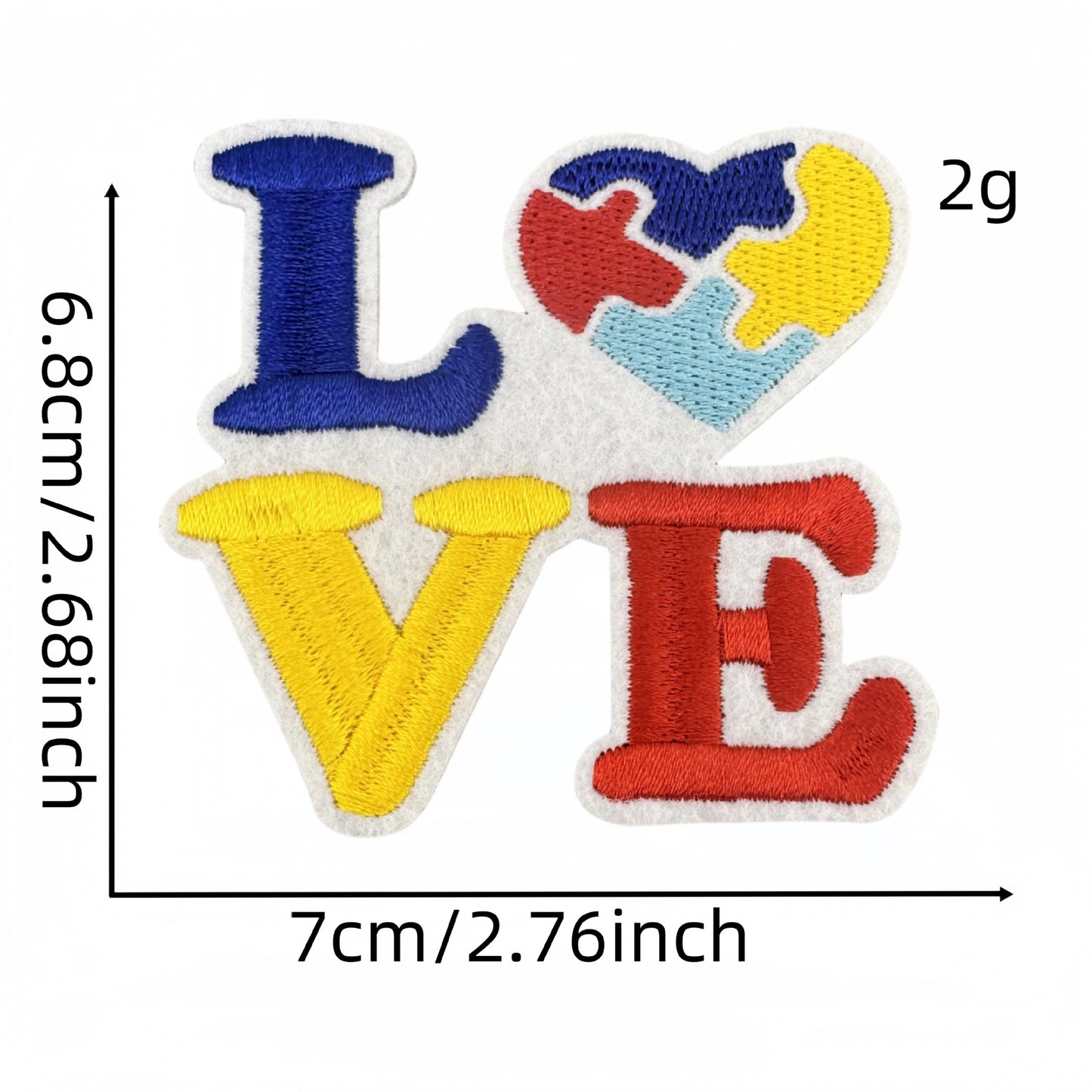 Colorful Autism Awareness Embroidered Patches