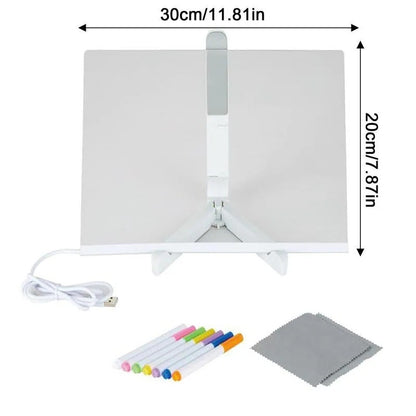 Sensory LED Acrylic Glow Board - Tabletop Message & Drawing Board