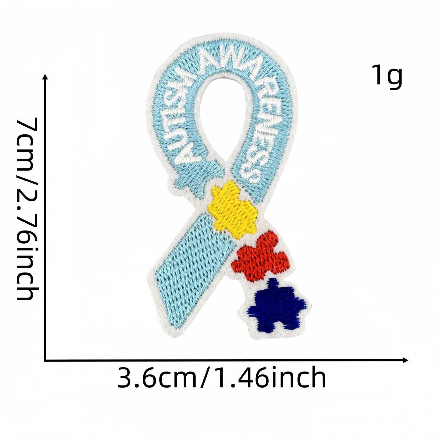 Colorful Autism Awareness Embroidered Patches