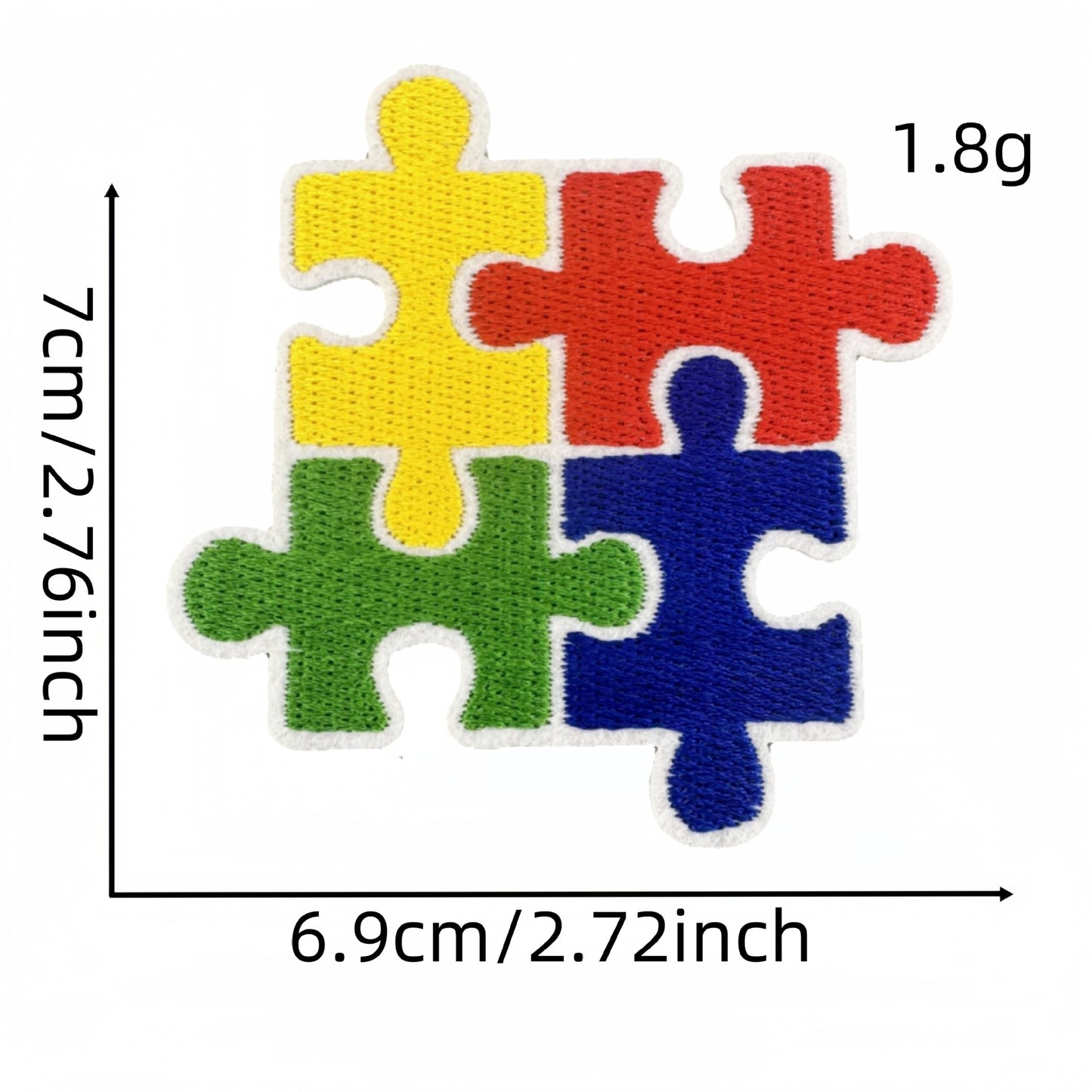Colorful Autism Awareness Embroidered Patches