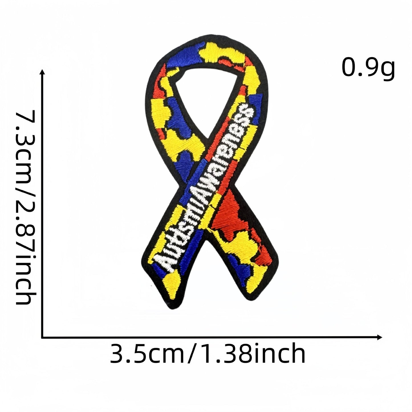 Colorful Autism Awareness Embroidered Patches
