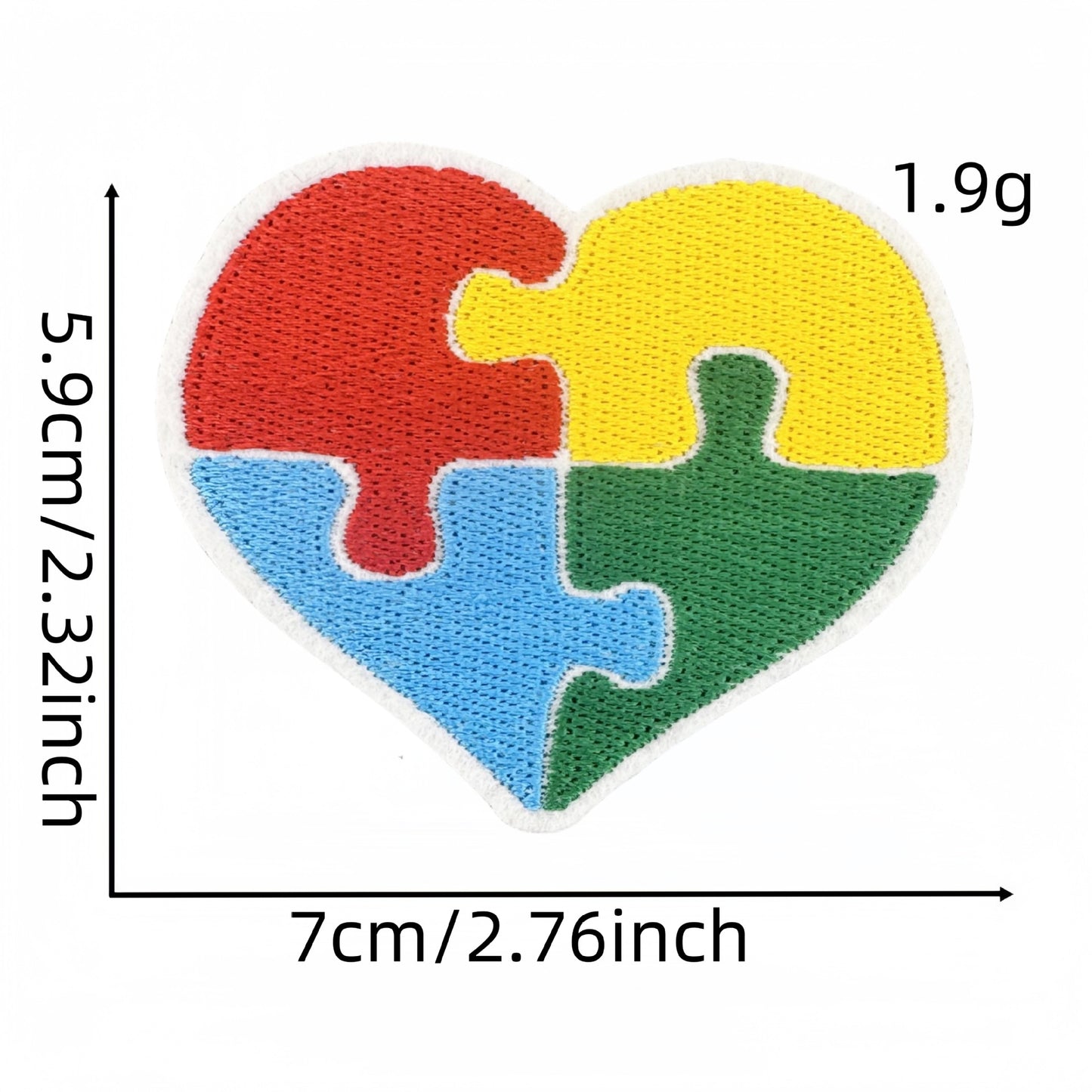 Colorful Autism Awareness Embroidered Patches