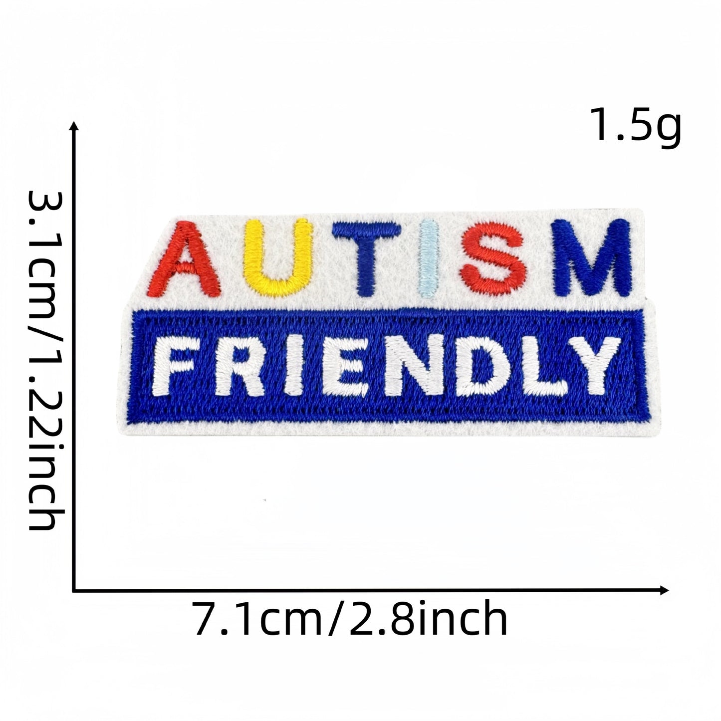 Colorful Autism Awareness Embroidered Patches