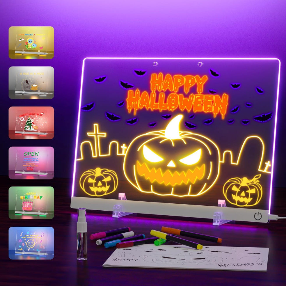 Sensory LED Acrylic Message Board - Autism Friendly Visual Tool