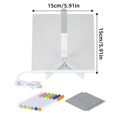 Sensory LED Acrylic Glow Board - Tabletop Message & Drawing Board