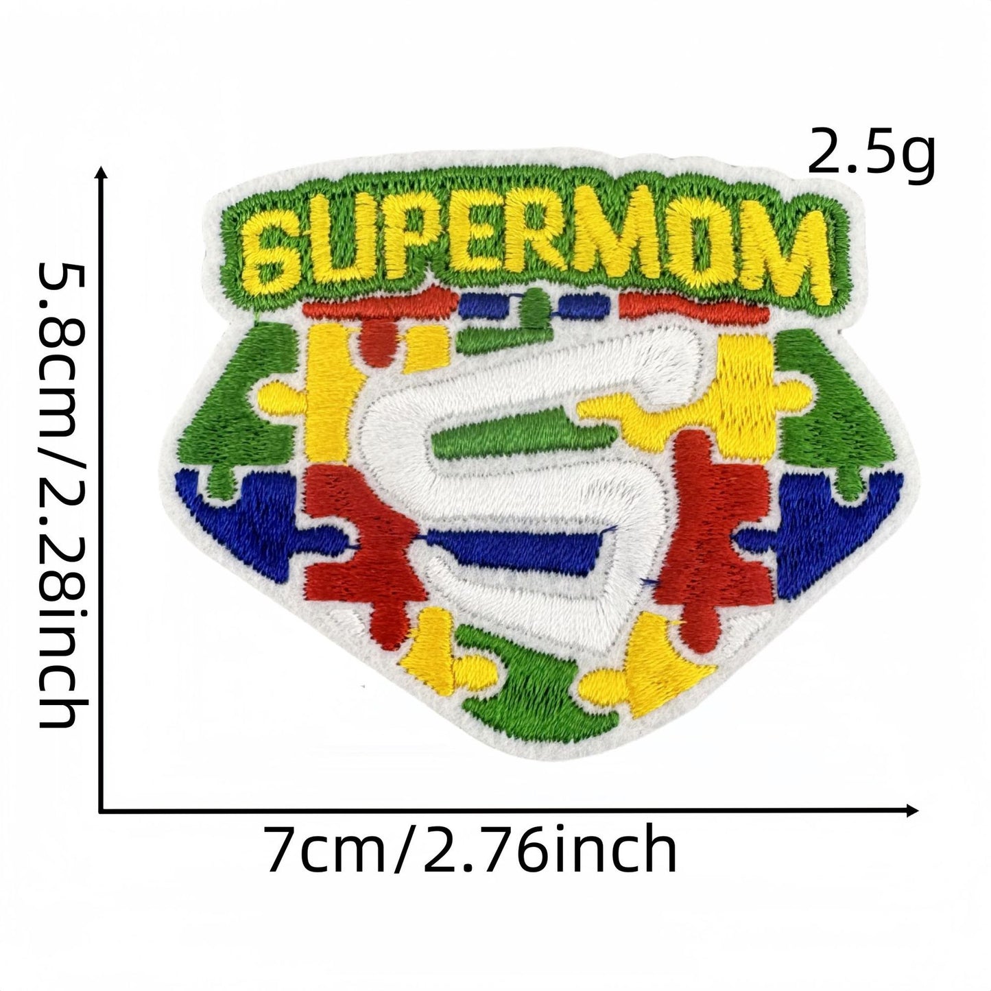 Colorful Autism Awareness Embroidered Patches