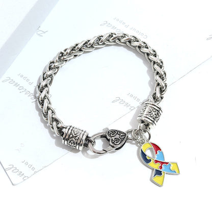 Autism Awareness Charm Bracelet -  (Buy 1 Get 1 Free - 2 Hats Total)