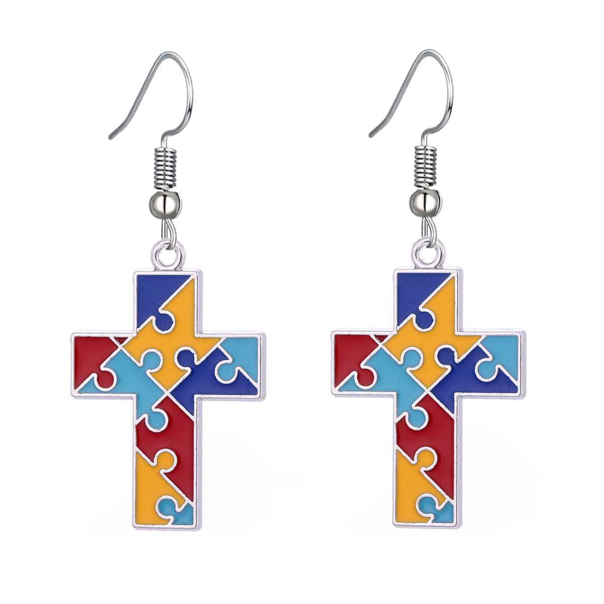 Autism Awareness Colorful Puzzle Piece Necklace [BUY 1 GET 1 FREE EARRINGS]