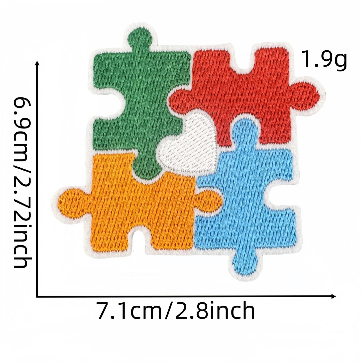 Colorful Autism Awareness Embroidered Patches
