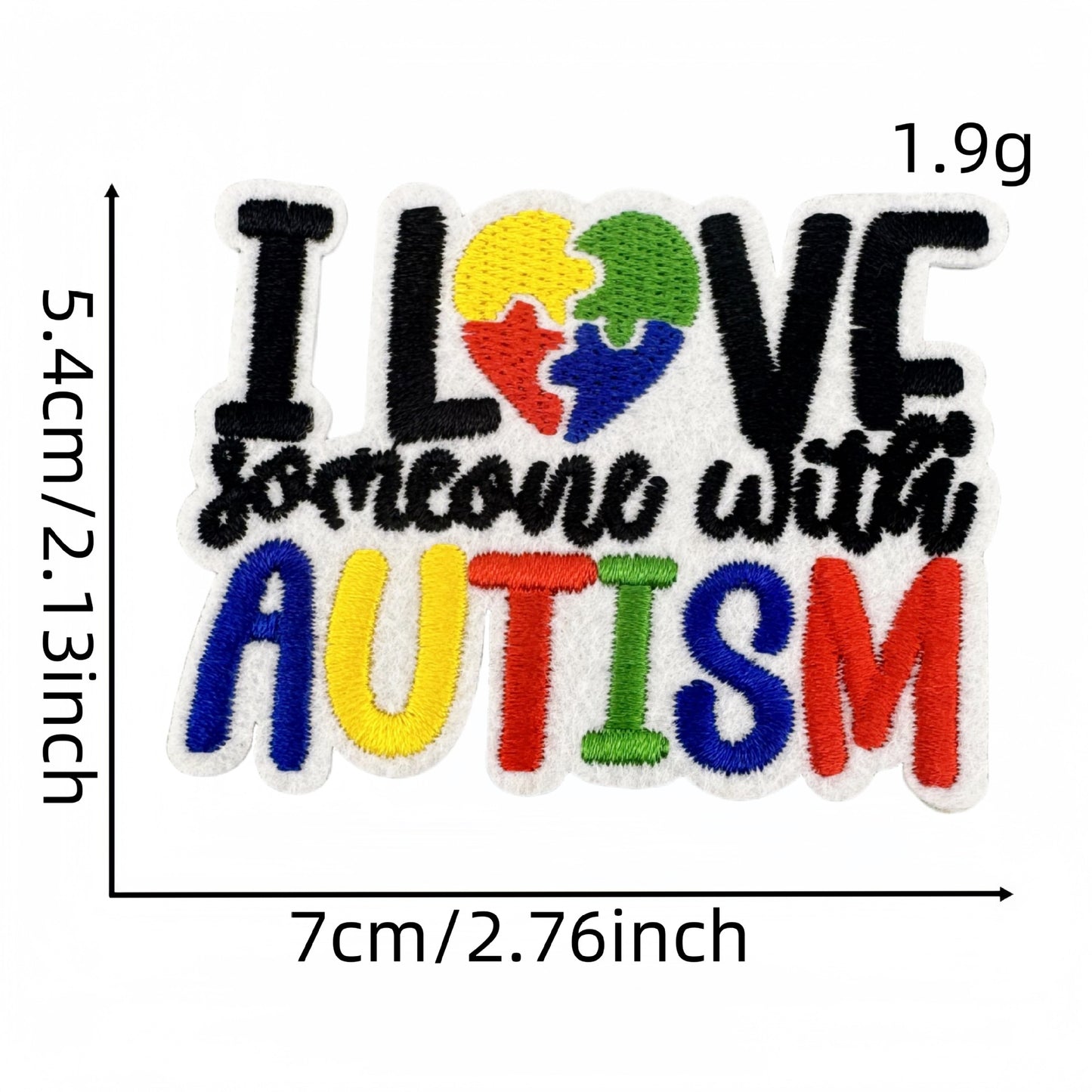 Colorful Autism Awareness Embroidered Patches